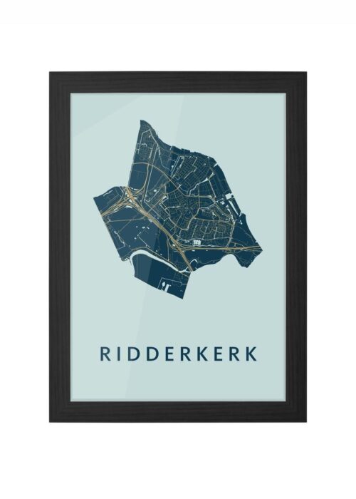 Ridderkerk Prussian Ingelijst in Zwart lijst Kopen | Kunst in Kaart