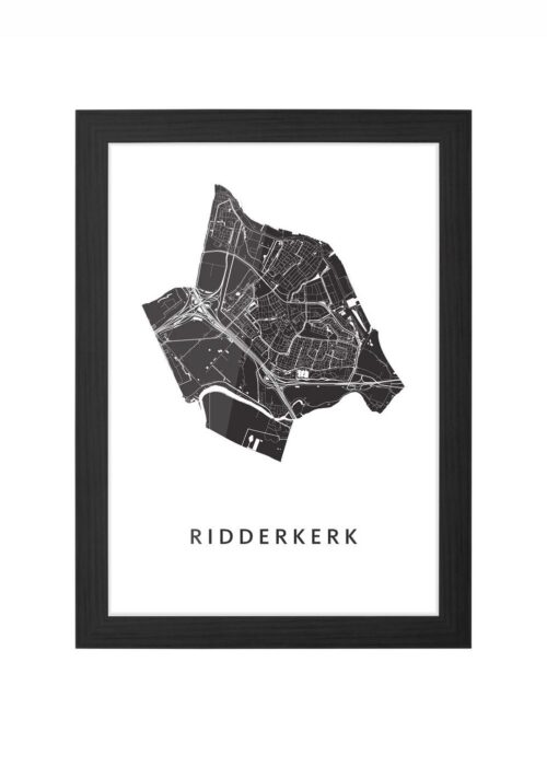 Ridderkerk White Ingelijst in Zwart lijst Kopen | Kunst in Kaart