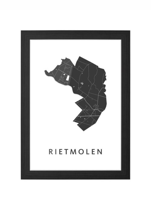 Rietmolen Ingelijst in Zwart lijst Kopen | Kunst in Kaart