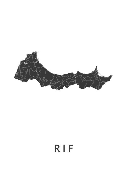 Rifgeberte Regiokaart Poster