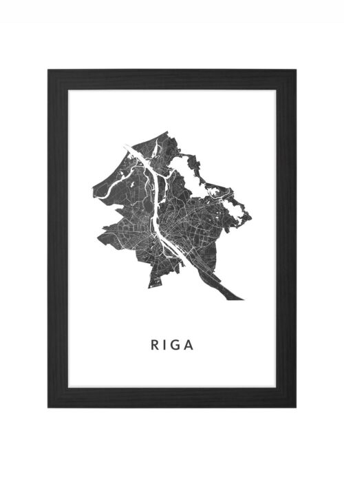 Riga Ingelijst in Zwart lijst Kopen | Kunst in Kaart