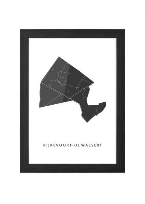 Rijkevoort-De Walsert Ingelijst in Zwart lijst Kopen | Kunst in Kaart