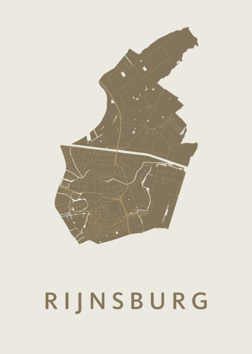 Rijnsburg Gold Stadskaart Poster Kopen