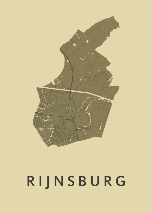 Rijnsburg GoldenRod Stadskaart Poster Kopen