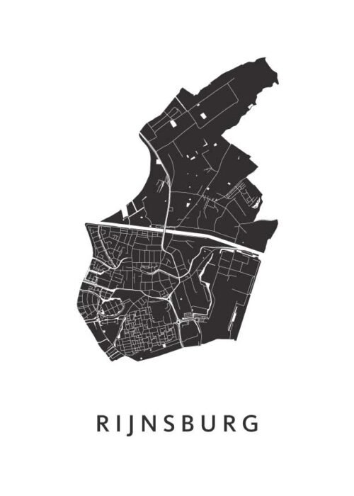 Rijnsburg White Stadskaart Poster Kopen