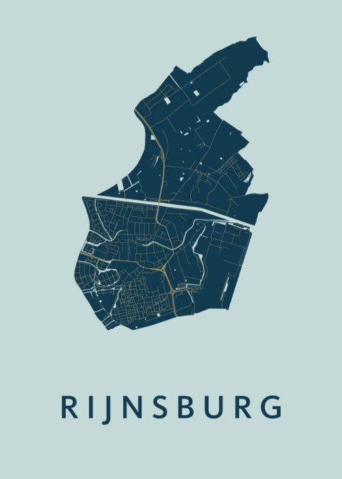 Rijnsburg Prussian Stadskaart Poster Kopen