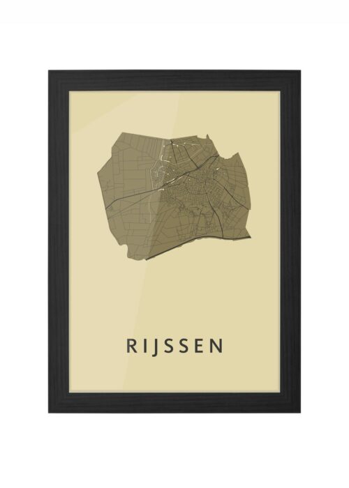 Rijssen GoldenRod Ingelijst in Zwart lijst Kopen | Kunst in Kaart
