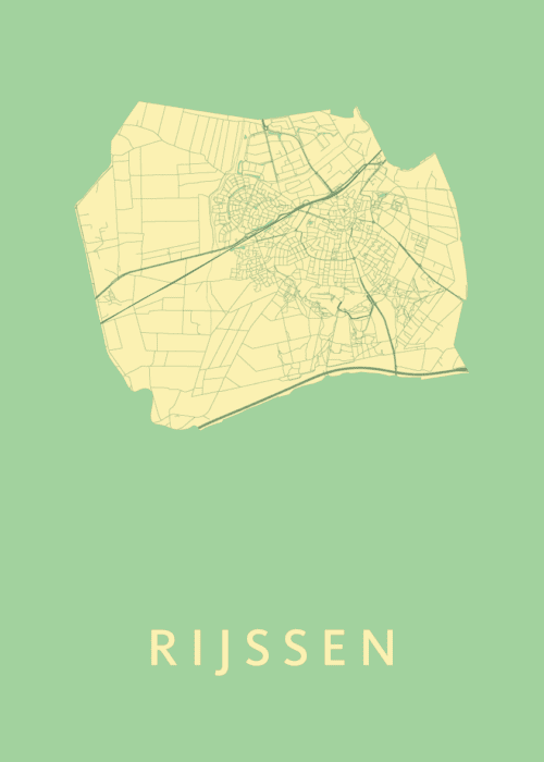 Rijssen Stadskaart - Spring poster