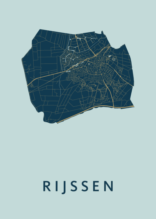 Rijssen Stadskaart - Prussian poster