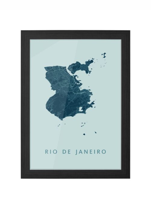 Rio de Janeiro Mint Ingelijst in Zwart lijst Kopen | Kunst in Kaart