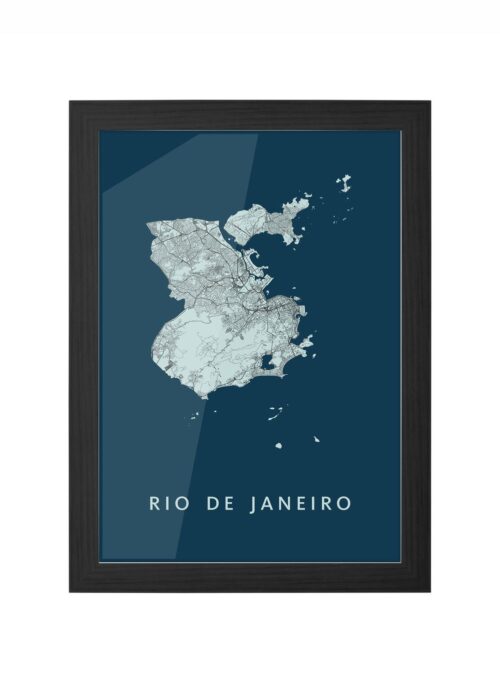 Rio de Janeiro Navy Ingelijst in Zwart lijst Kopen | Kunst in Kaart