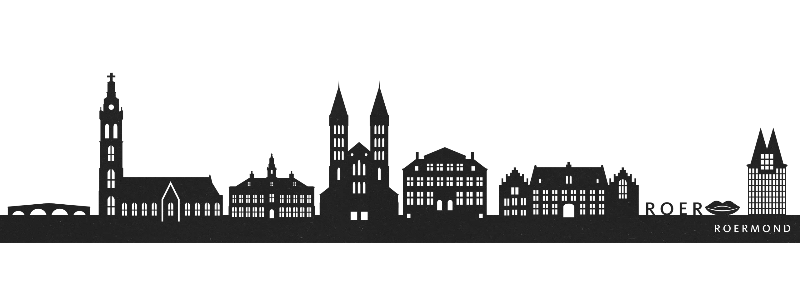 Houten Skyline van Roermond