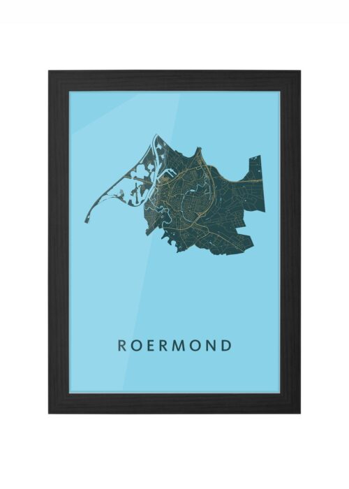 Roermond Azure Ingelijst in Zwart lijst Kopen | Kunst in Kaart