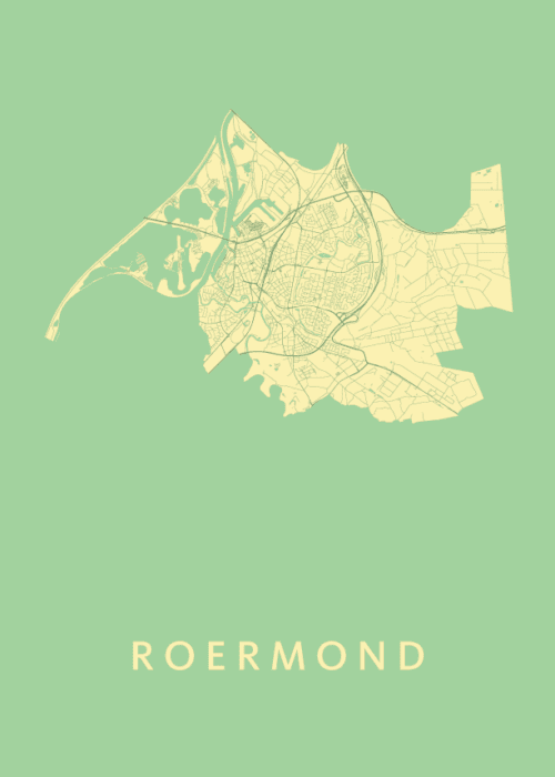 Roermond Stadskaart Poster Spring poster
