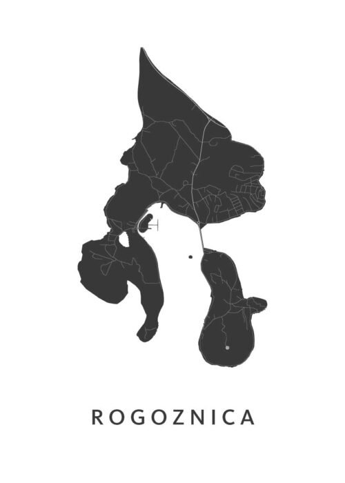 Rogoznica Kaart Poster