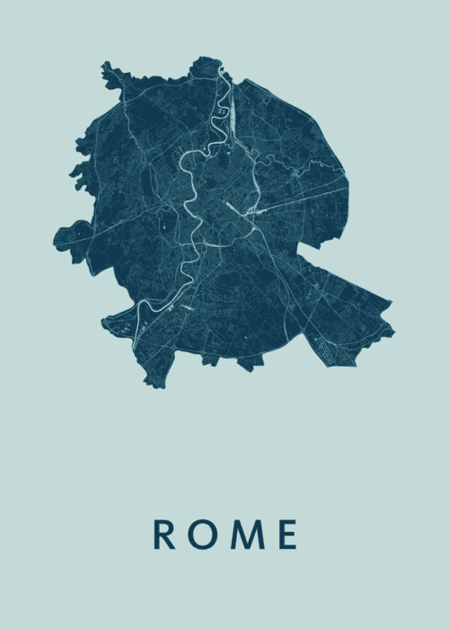 Rome Stadskaart poster Mint