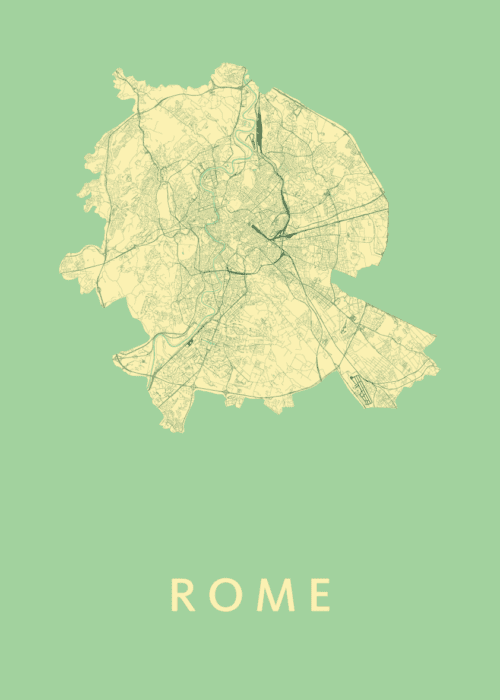 Rome Stadskaart poster Spring