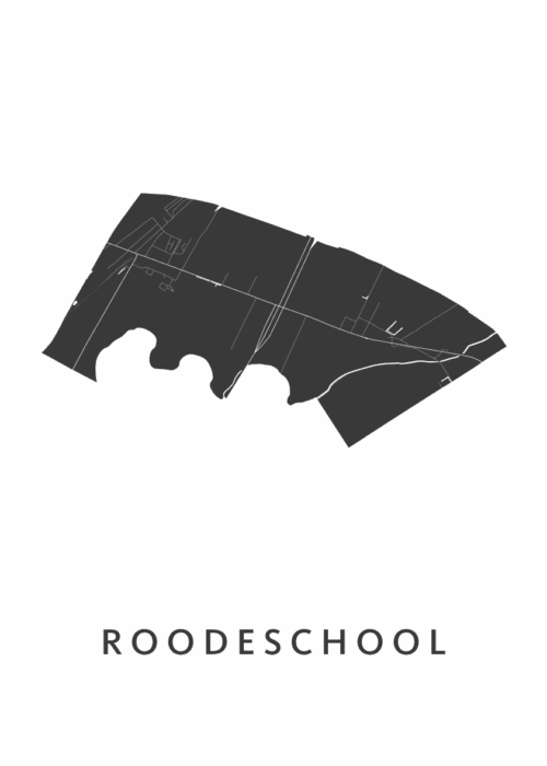 Roodeschool Kaart Poster