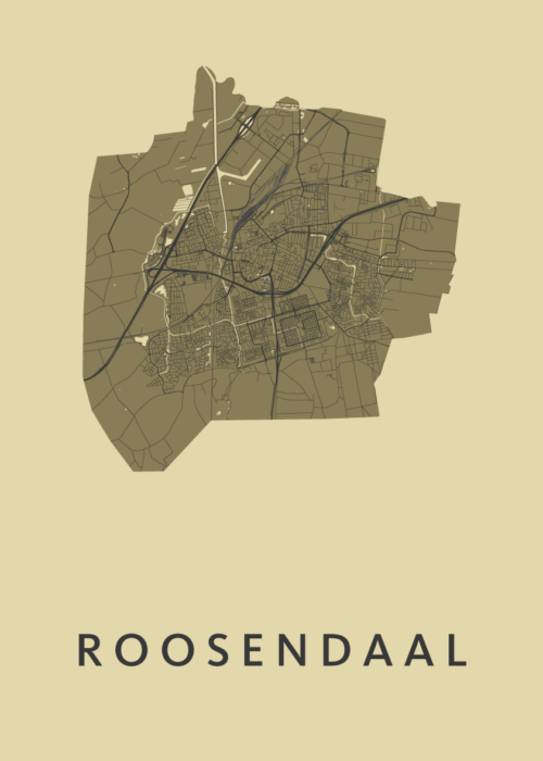 Roosendaal Stadskaart - GoldenRod poster