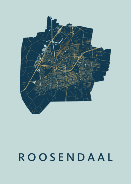 Roosendaal Stadskaart - Prussian poster