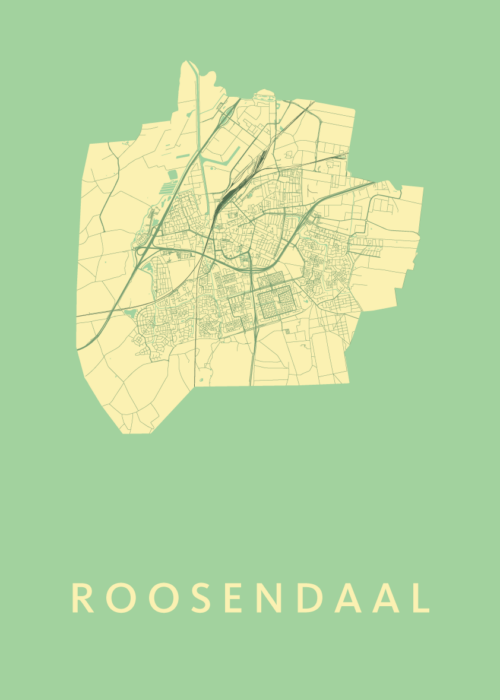 Roosendaal Stadskaart - Spring poster
