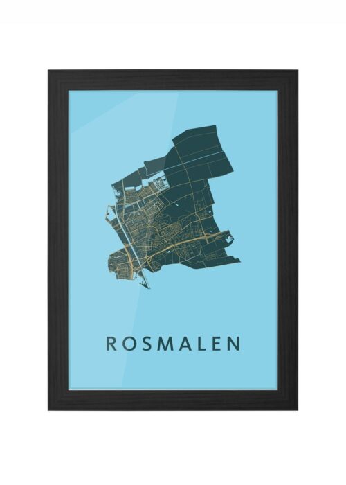 Rosmalen Azure Ingelijst in Zwart lijst Kopen | Kunst in Kaart