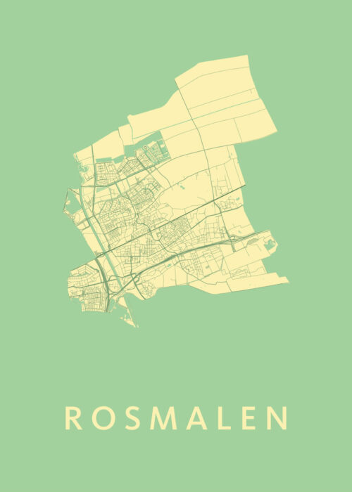 Rosmalen Stadskaart poster Spring