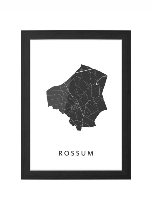Rossum (Overijssel) Ingelijst in Zwart lijst Kopen | Kunst in Kaart