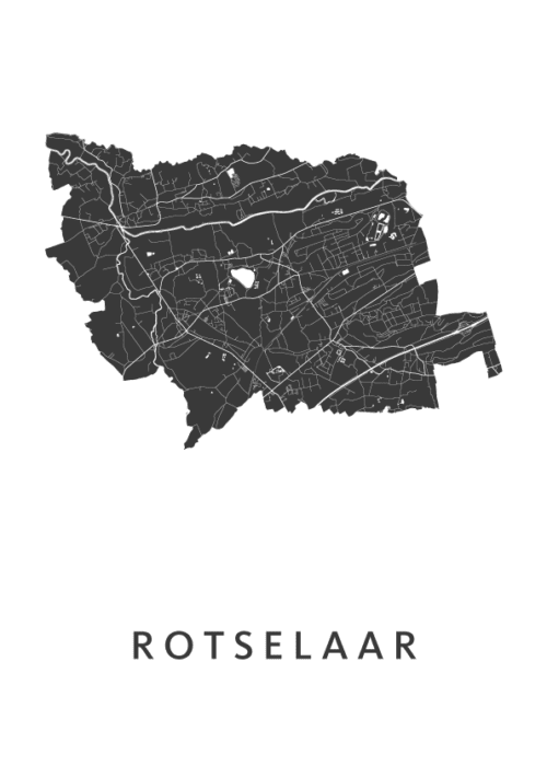 Rotselaar Stadskaart Poster Kopen