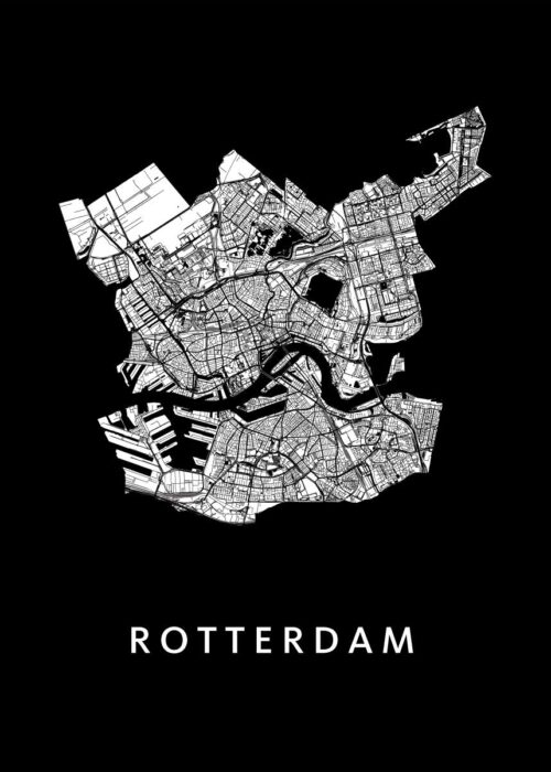 Rotterdam stadskaart poster Stadskaart