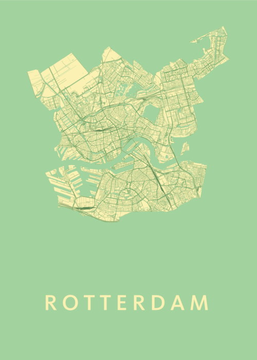 Rotterdam stadskaart poster Stadskaart