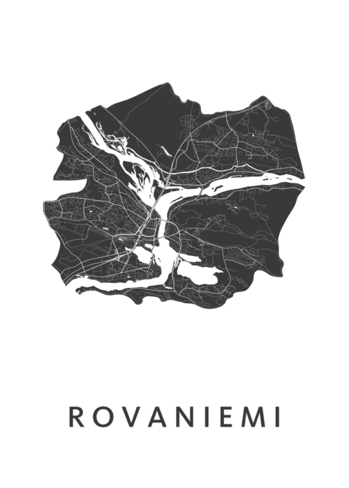 Rovaniemi Stadskaart Poster Kopen