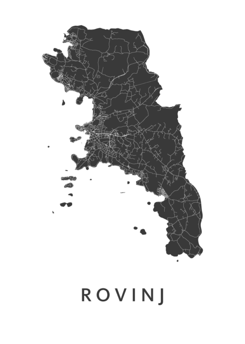 Rovinj Kaart Poster