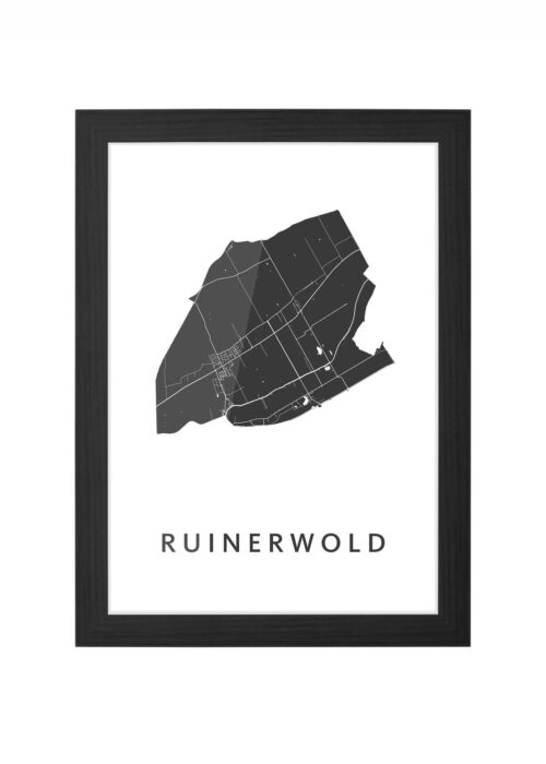 Ruinerwold Ingelijst in Zwart lijst Kopen | Kunst in Kaart
