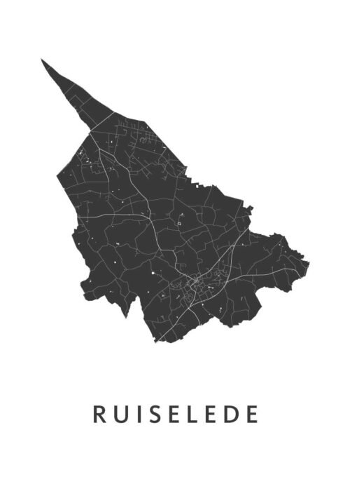 Ruiselede Kaart Poster