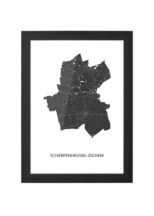 Scherpenheuvel Ingelijst in Zwart lijst Kopen | Kunst in Kaart