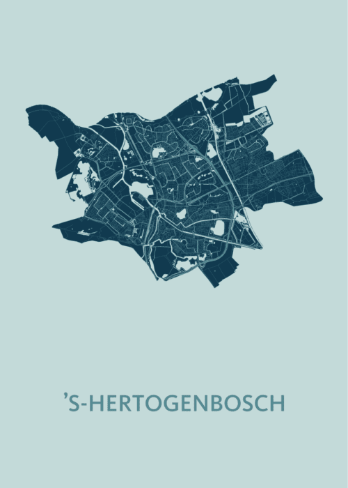 's-Hertogenbosch Stadskaart Poster Mint