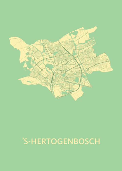 's-Hertogenbosch Stadskaart Poster Spring