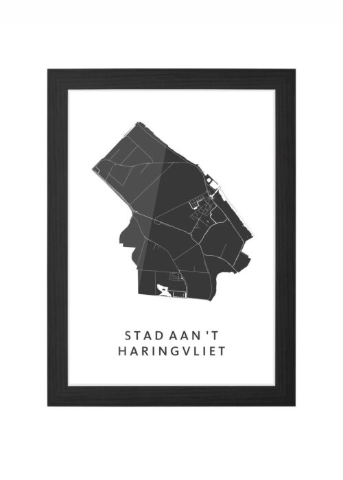 Stad aan ’t Haringvliet Ingelijst in Zwart lijst Kopen | Kunst in Kaart