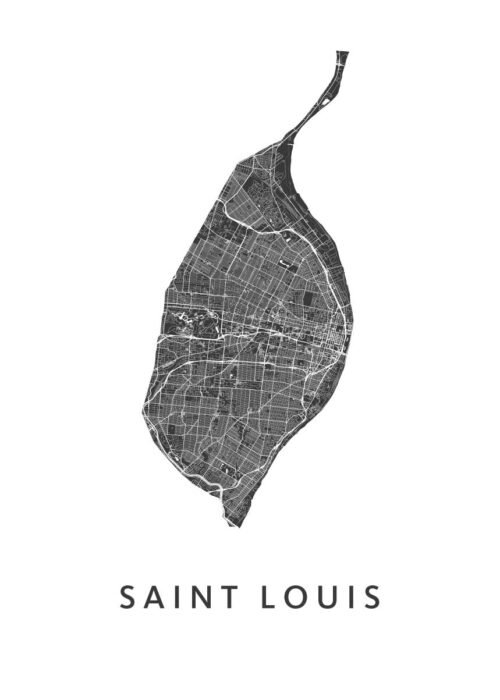 Saint Louis Stadskaart Poster Kopen