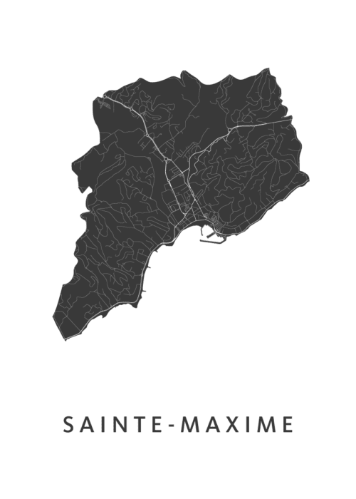 Sainte-Maxime Stadskaart Poster Kopen