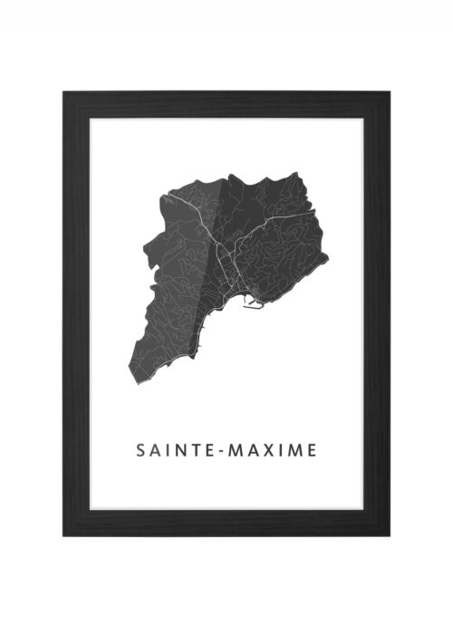 Sainte-Maxime Ingelijst in Zwart lijst Kopen | Kunst in Kaart