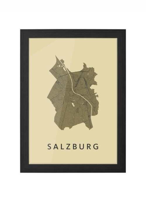 Salzburg GoldenRod Ingelijst in Zwart lijst Kopen | Kunst in Kaart