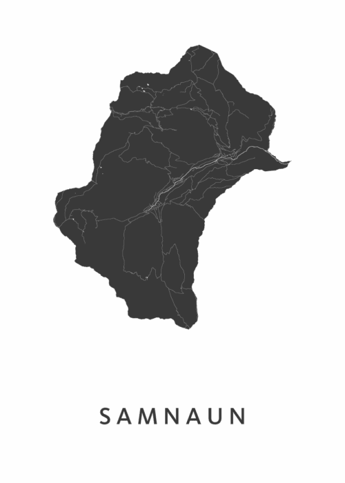 Samnaun Stadskaart Poster Kopen
