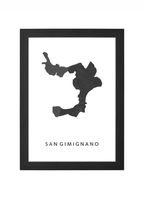 San Gimignano Ingelijst in Zwart lijst Kopen | Kunst in Kaart