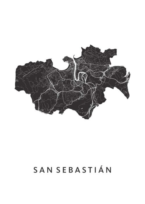 San Sebastián Stadskaart Poster Kopen