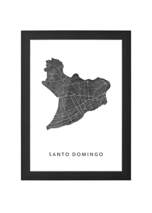 Santo Domingo Ingelijst in Zwart lijst Kopen | Kunst in Kaart