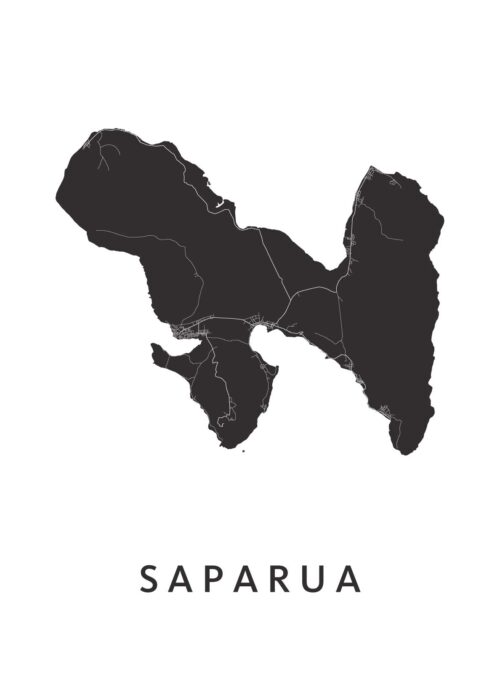 Saparua Eilandkaart Poster
