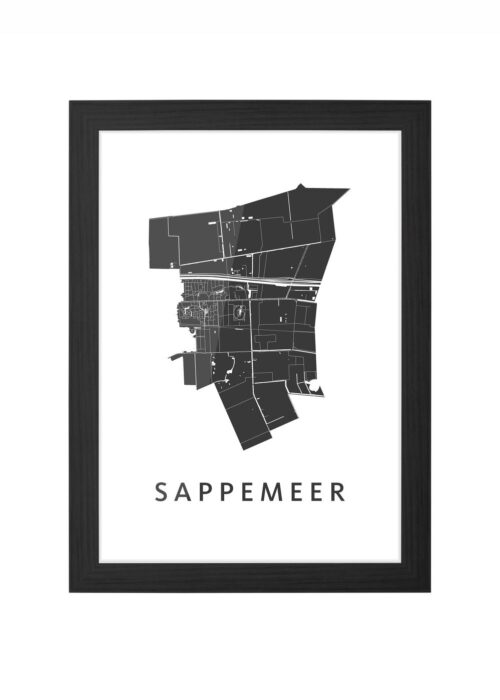 Sappemeer Ingelijst in Zwart lijst Kopen | Kunst in Kaart