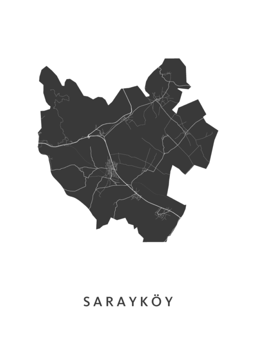Sarayköy Stadskaart Poster Kopen